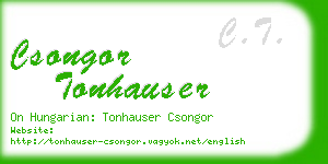 csongor tonhauser business card